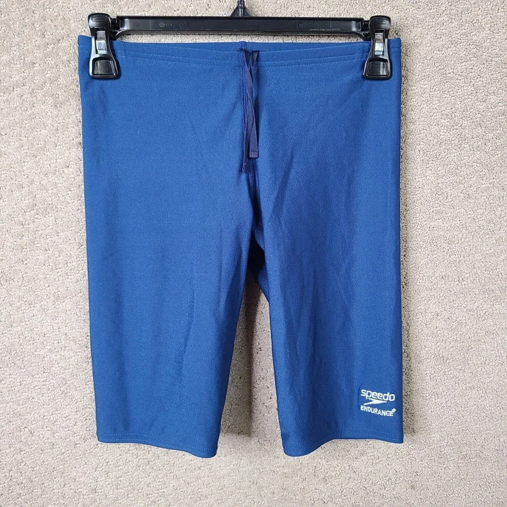 Speedo Swim Shorts Mens 28 Blue Endurance+ Jammer Lakeside Seahawks Polyester